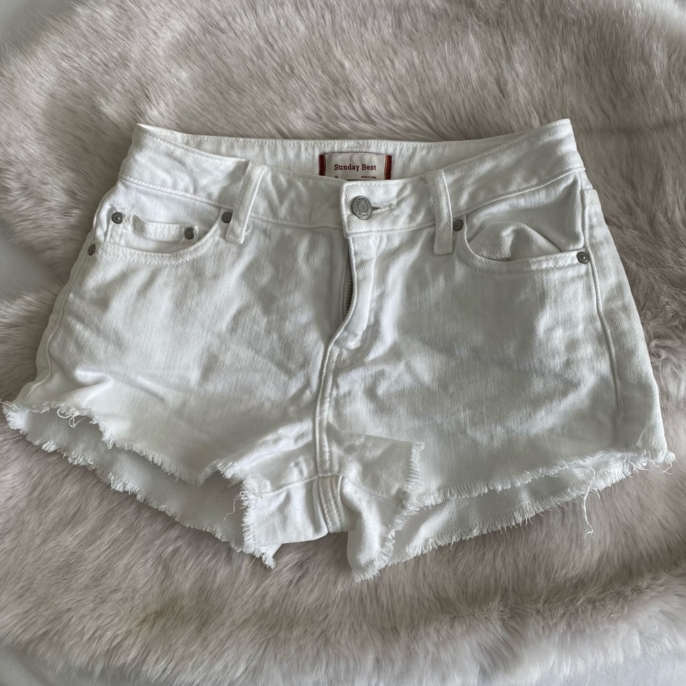 Sunday Best White Jean Shorts